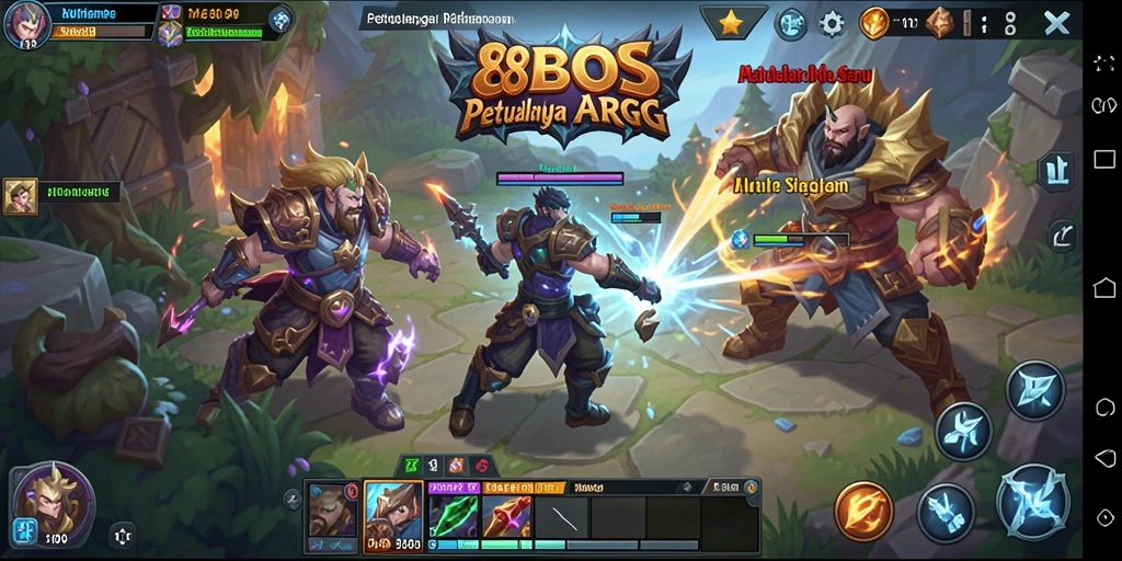 Gameplay 88BOS menampilkan pertarungan epik dan eksplorasi dunia.