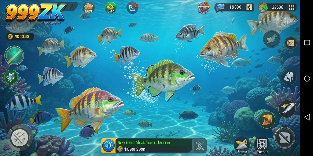 Gameplay seru menembak ikan di 999ZK.