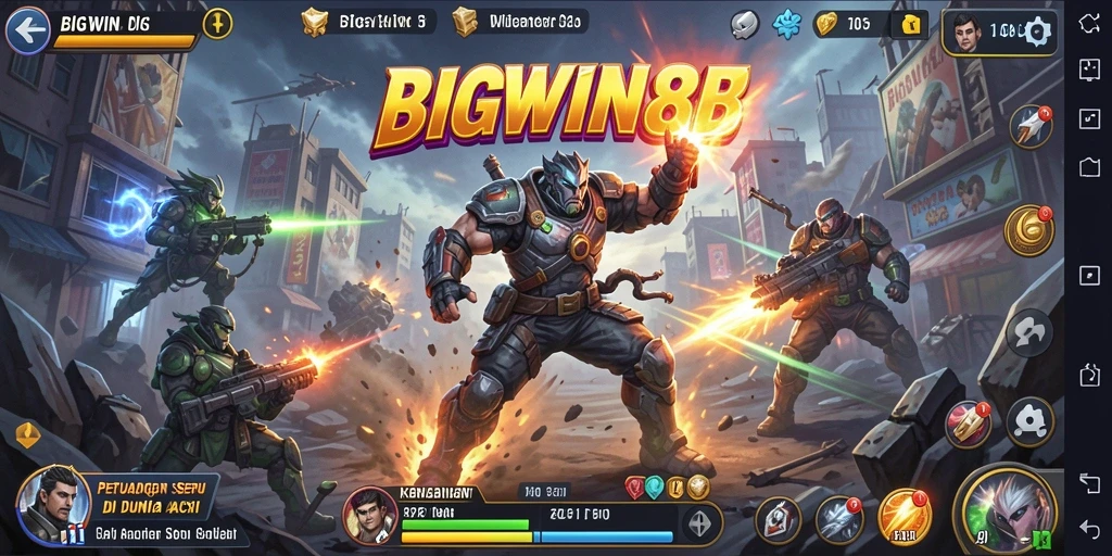 Screenshot menampilkan aksi intens dalam permainan BIGWIN88.