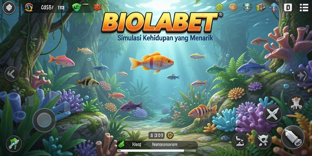 Tangkapan layar BIOLABET menunjukkan pengalaman bermain simulasi yang imersif.