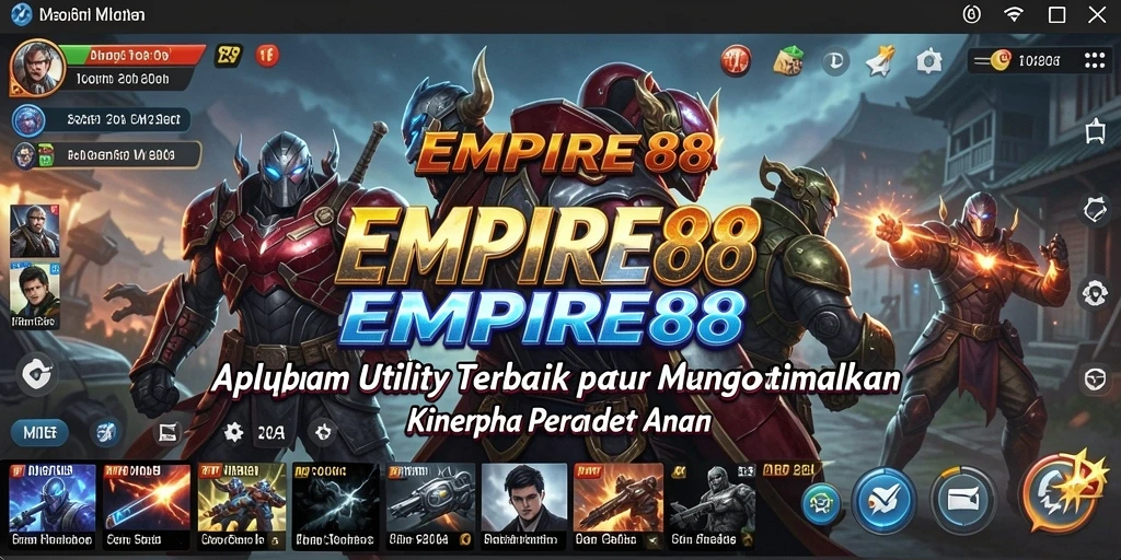 Tampilan dari EMPIRE88 yang menampilkan fitur pengoptimalan kinerja.