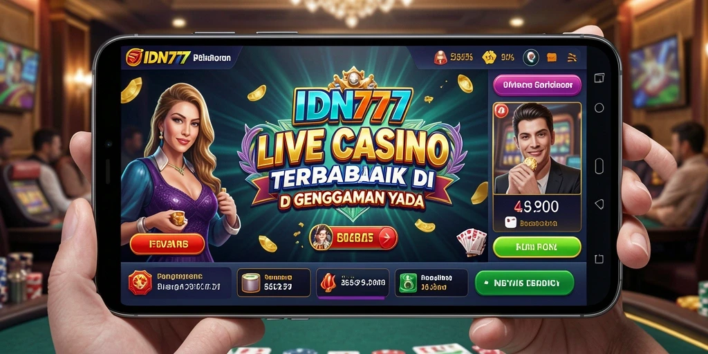 Screenshot IDN777 menampilkan gameplay Live Casino yang seru dan interaktif.