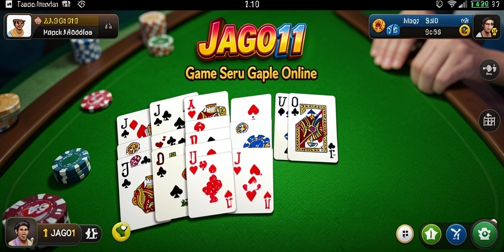 Screenshot JAGO11 menampilkan gameplay Gaple yang seru dan kompetitif.