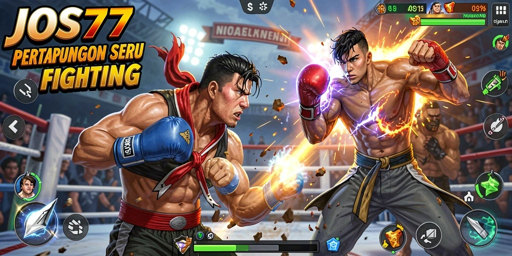 Tampilan atraktif dari gameplay Fighting di JOS77