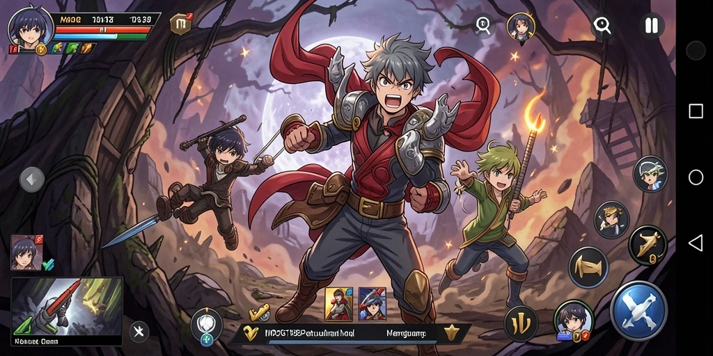 Tampilan gameplay menakjubkan dari MDG188 dengan karakter Anime yang dinamis.