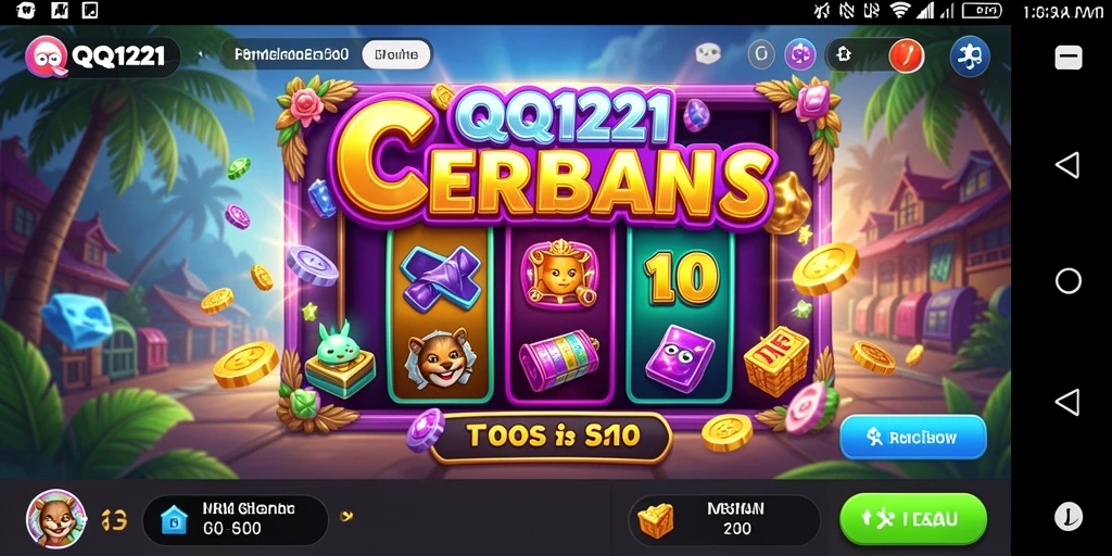 Tampilan gameplay mengasyikkan dalam permainan slot QQ1221.