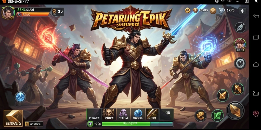 Tampilan gameplay SENSASI777 yang mendebarkan saat pertarungan berlangsung.