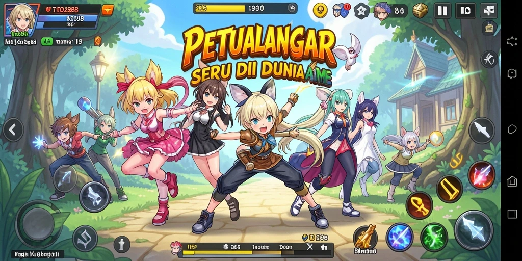 Screenshot TO288 menampilkan pertempuran menarik dalam dunia anime.